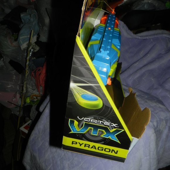 NERF Vortex Pyragon and 40 Disc Drum Blaster set Sealed   NEW - Picture 3 of 15
